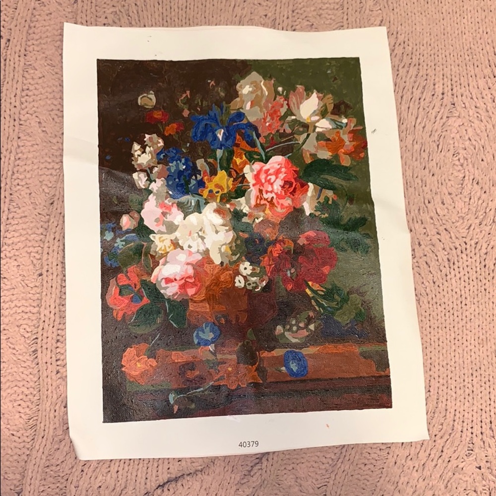 hand painted floral on canvas 🌸